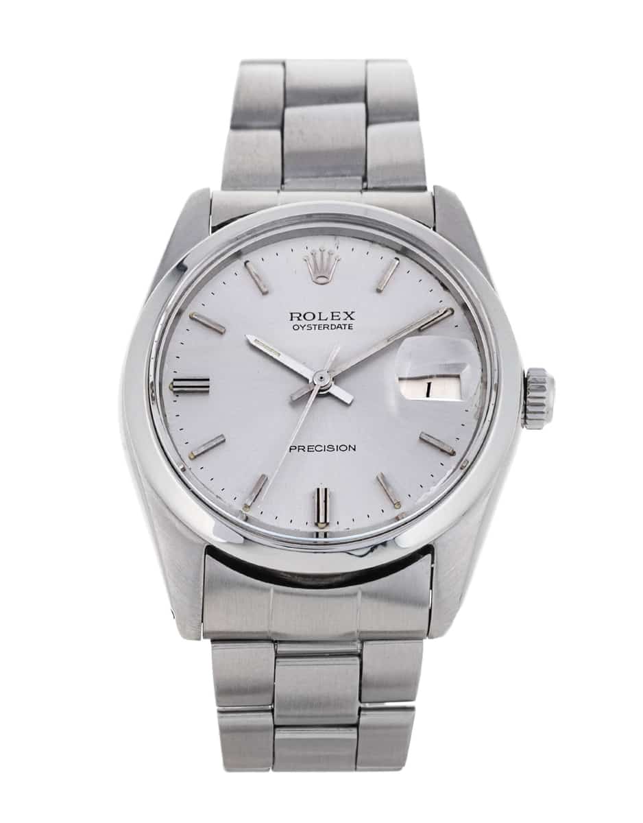 Rolex Oyster Precision Silver Baton Dial Bracelet Strap